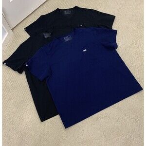 FIGS Mens Black Navy Blue Leon Set Of 3 V-Neck Medical Scrub Top Shirt 3XL